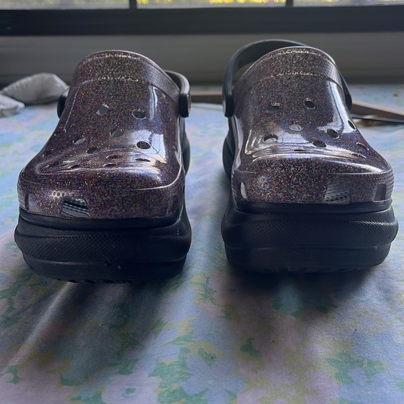 Crocs | Classic Translucent Glitter Bae Platform Clogs Pride Edition Sz 8 - Picture 5 of 8
